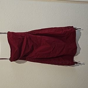 Express red strapless dress